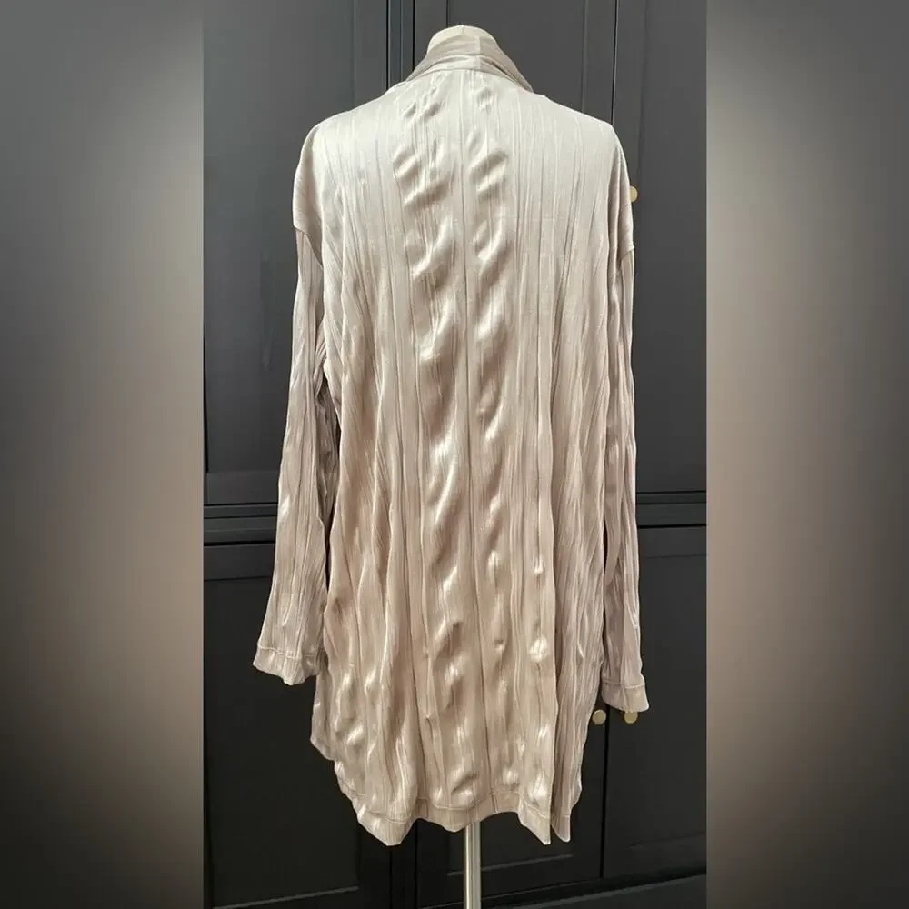 Zara Oversized Party Frock Open Blazer Crinkle Velvet‎ Like Material Size Small